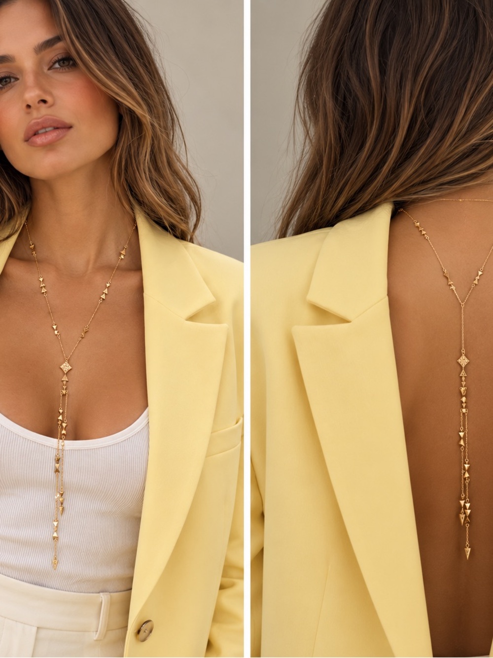 House of Harlow 1960 Gold Y-Drop Pendant Necklace